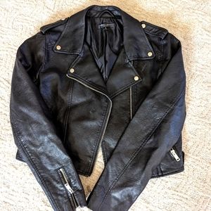 Crop Leather Jacket